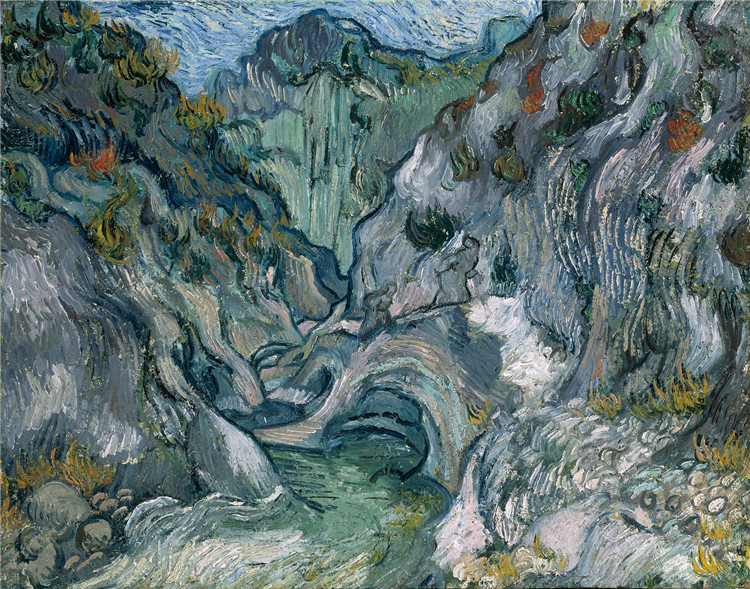 Les Peiroulets Ravine 3 Vincent Willem Van Gogh Oil Painting